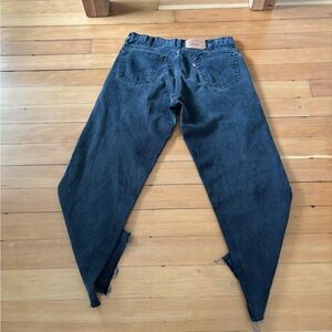 Vintage Levi’s 550 jeans washed black relaxed fit tapered leg very clean 90s